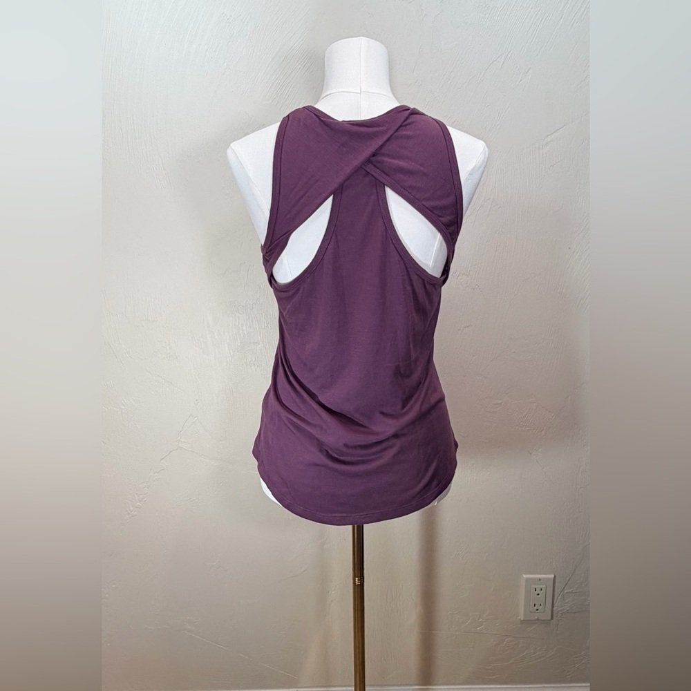 Balance Collection Plum Twist-Back Tank